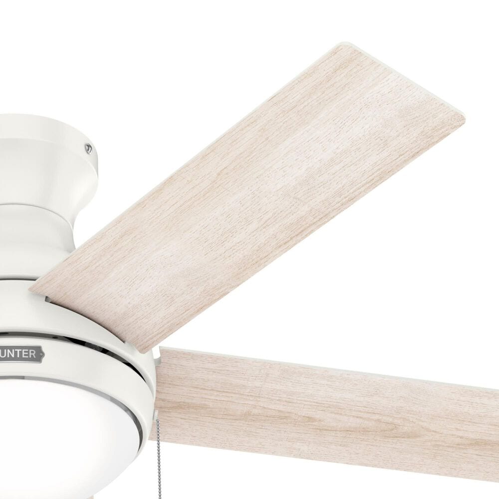 Hunter Aren Low Profile 44&quot; Ceiling Fan with LED Lights in Fresh White, , large
