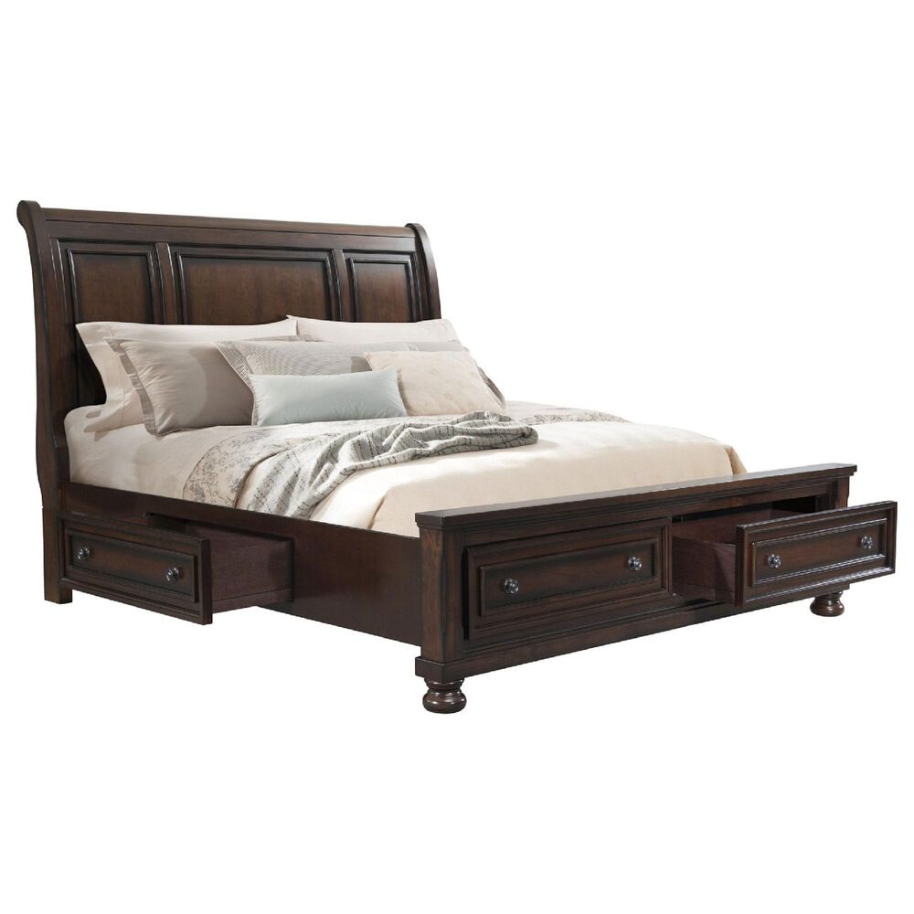 Mayberry Hill Kingston King Storage Bed in Dark Walnut, , large
