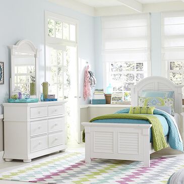 Belle Furnishings Summer House 3 Piece Full Panel Bed Set in Oyster White, , large