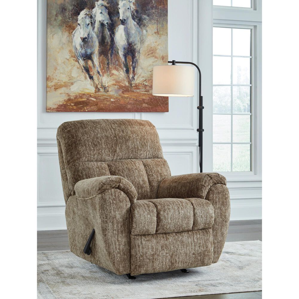 Ashley Stayfish Manual Rocker Recliner in Taupe, , large