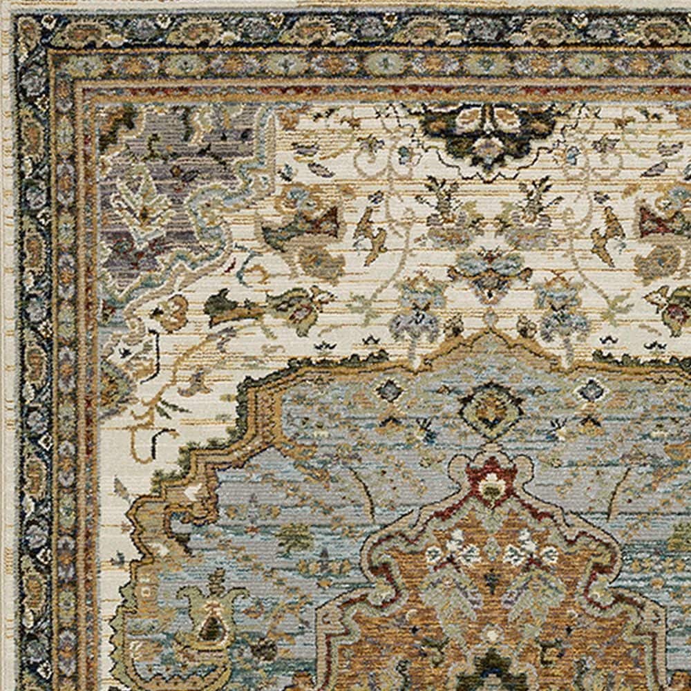 Oriental Weavers Andorra 7&#39;10&quot; x 10&#39;10&quot; Ivory and Blue Area Rug, , large
