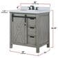 Lexora Home Marsyas 30" Single Bathroom Vanity in Ash Grey with 2 cm White Cultured Marble Top and Rectangular Sink, , large