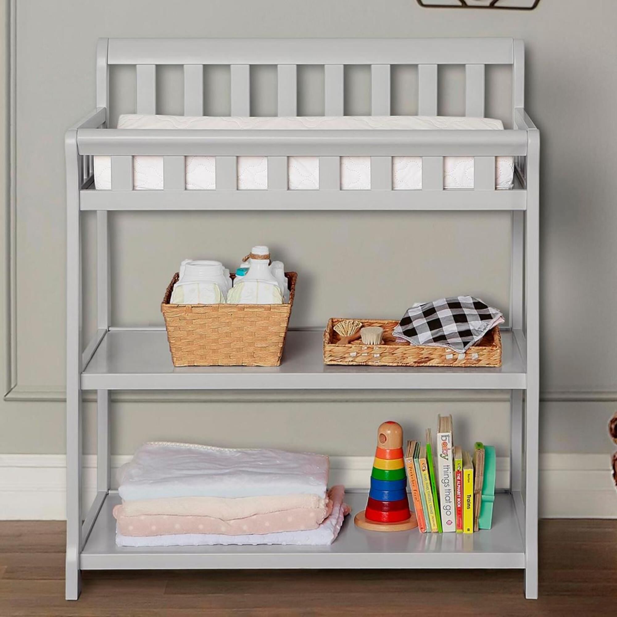 Evolur Ashton Changing Table in Pebble Grey NFM