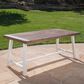 Hearth and Haven Carlie Outdoor Dining Table in Brown and White - Table Only, , large