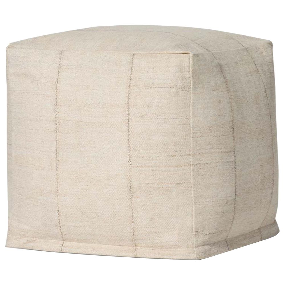 Loloi 18" x 18" Pouf in Ivory, , large