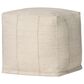 Loloi 18" x 18" Pouf in Ivory, , large