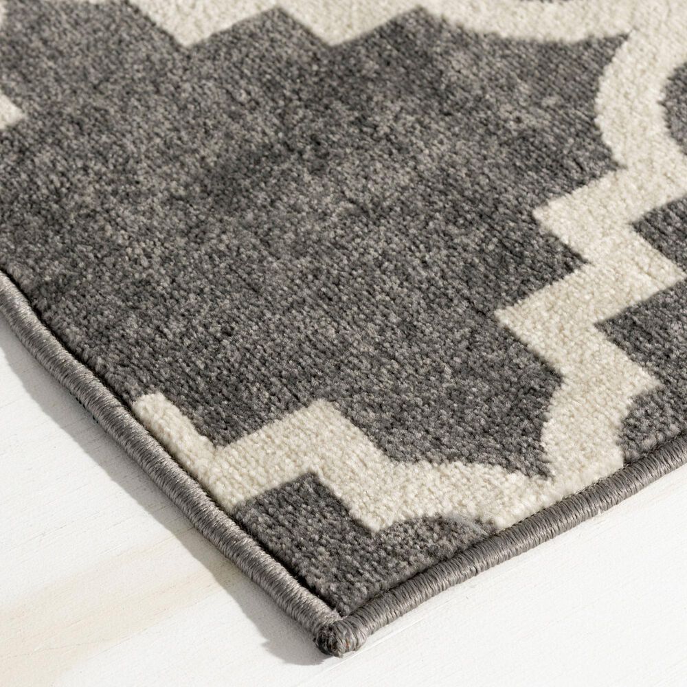 Central Oriental Terrace Tropic Taza 8&#39;8&quot; x 11&#39;10&quot; Stone and Snow Area Rug, , large