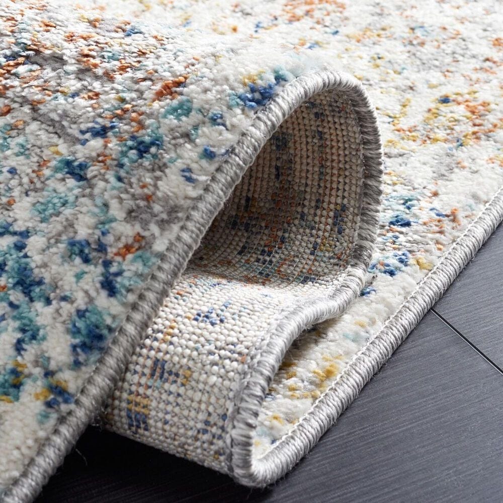 Safavieh Aston ASN728 6&#39;7&quot; Square Ivory and Navy Area Rug, , large