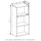 HOMLUX 3-Tier Open Shelf Bookcase in French Oak, , large