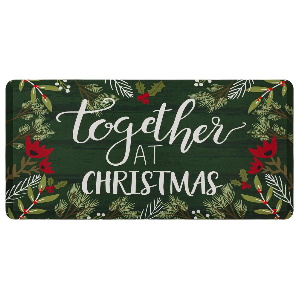 Mohawk Dri-Pro Together At Christmas 1"6" x 2"6" Multicolor Door Mat, , large