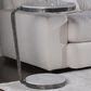 Artistica Metal Otto Round Spot Table in Antique Polished Iron and Gray, , large