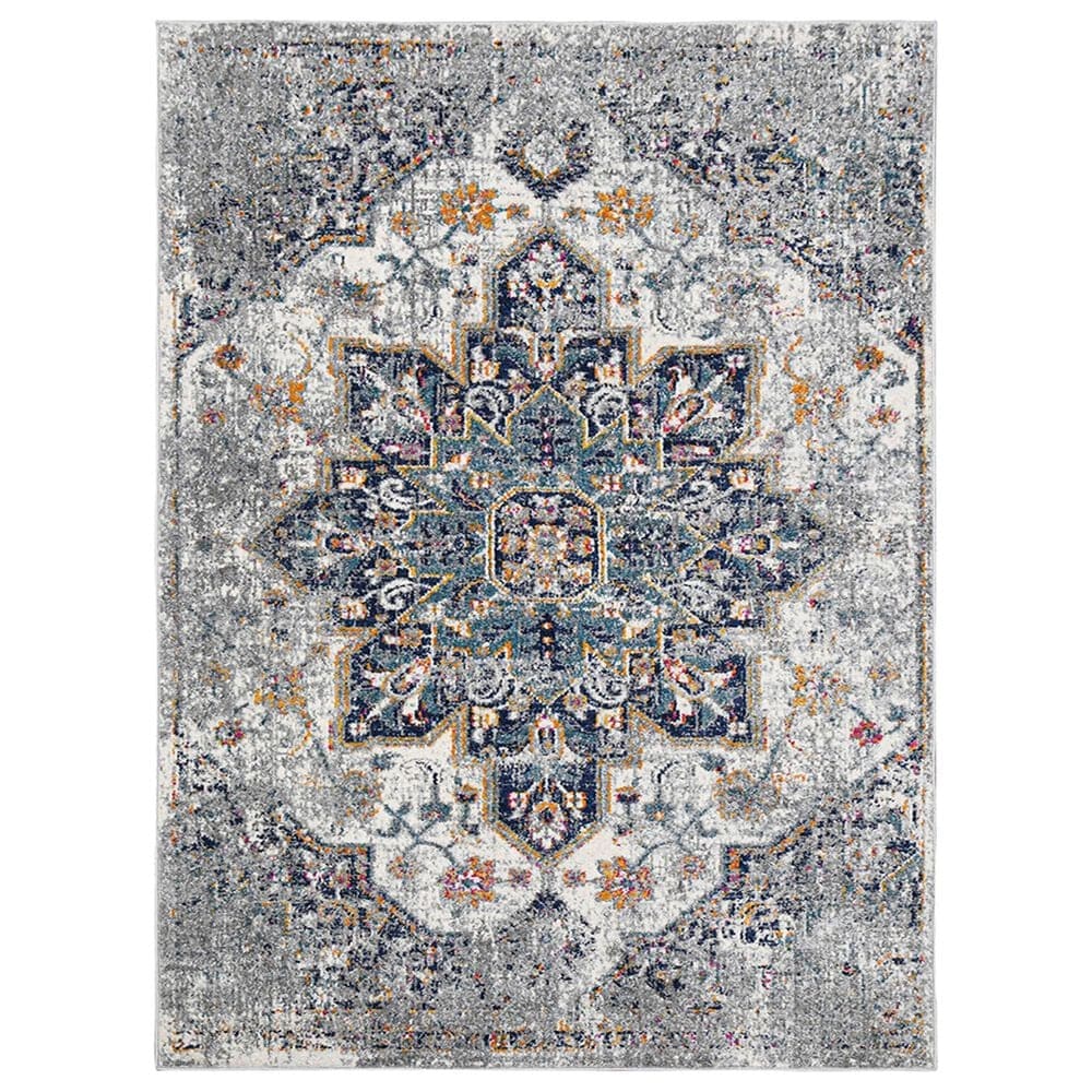 Amer Rugs Montana 7"10" x 10"10" Gray and Blue Area Rug, , large