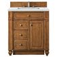 James Martin Vanities Bristol 30" Single Bathroom Vanity in Saddle Brown with 3 cm Ethereal Noctis Quartz Top and Rectangular Sink, , large