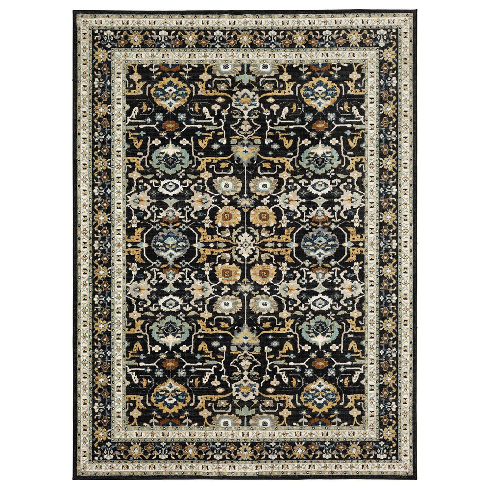 Karastan Zephyr Amphora 92118-90166 8" x 10" Black Area Rug, , large