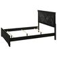 Crown Mark Amalia Full Upholstered Panel Bed in Black, , large