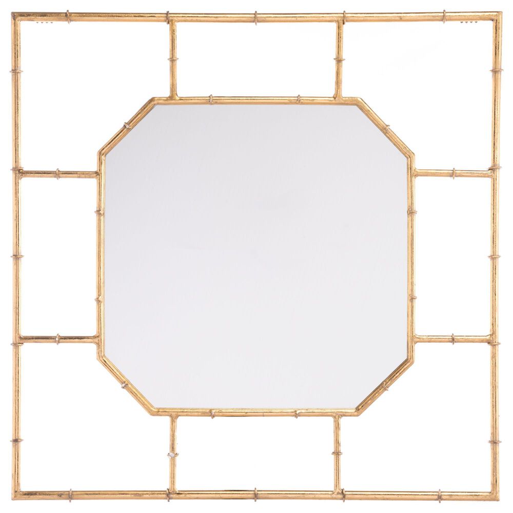 Zuo Modern Bamboo Mirror in Gold, , large