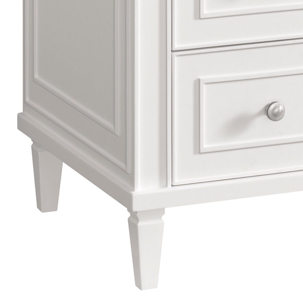 James Martin Vanities Lorelai 36&quot; Single Vanity in Bright White with 3 cm Ethereal Noctis Quartz Top, , large