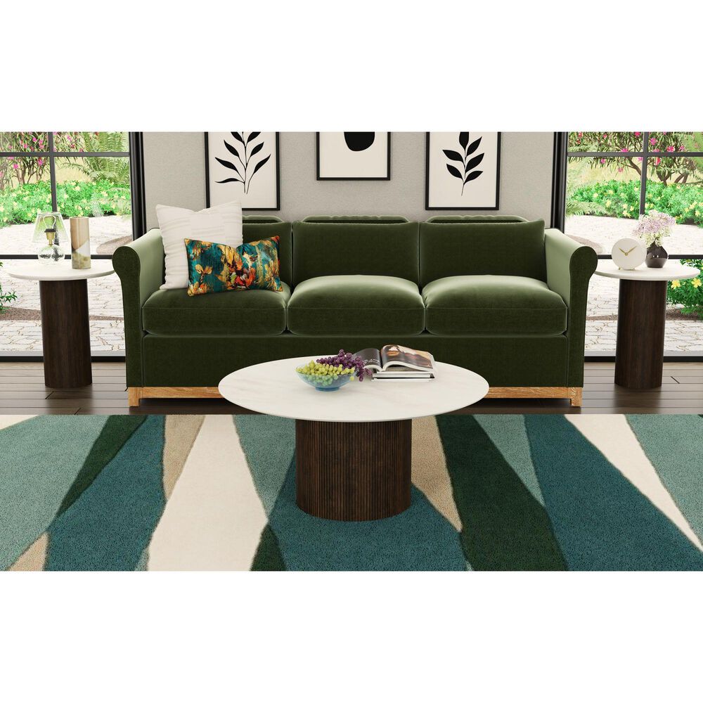Mayberry Hill Sylvie Coffee Table in White and Dark Brown, , large