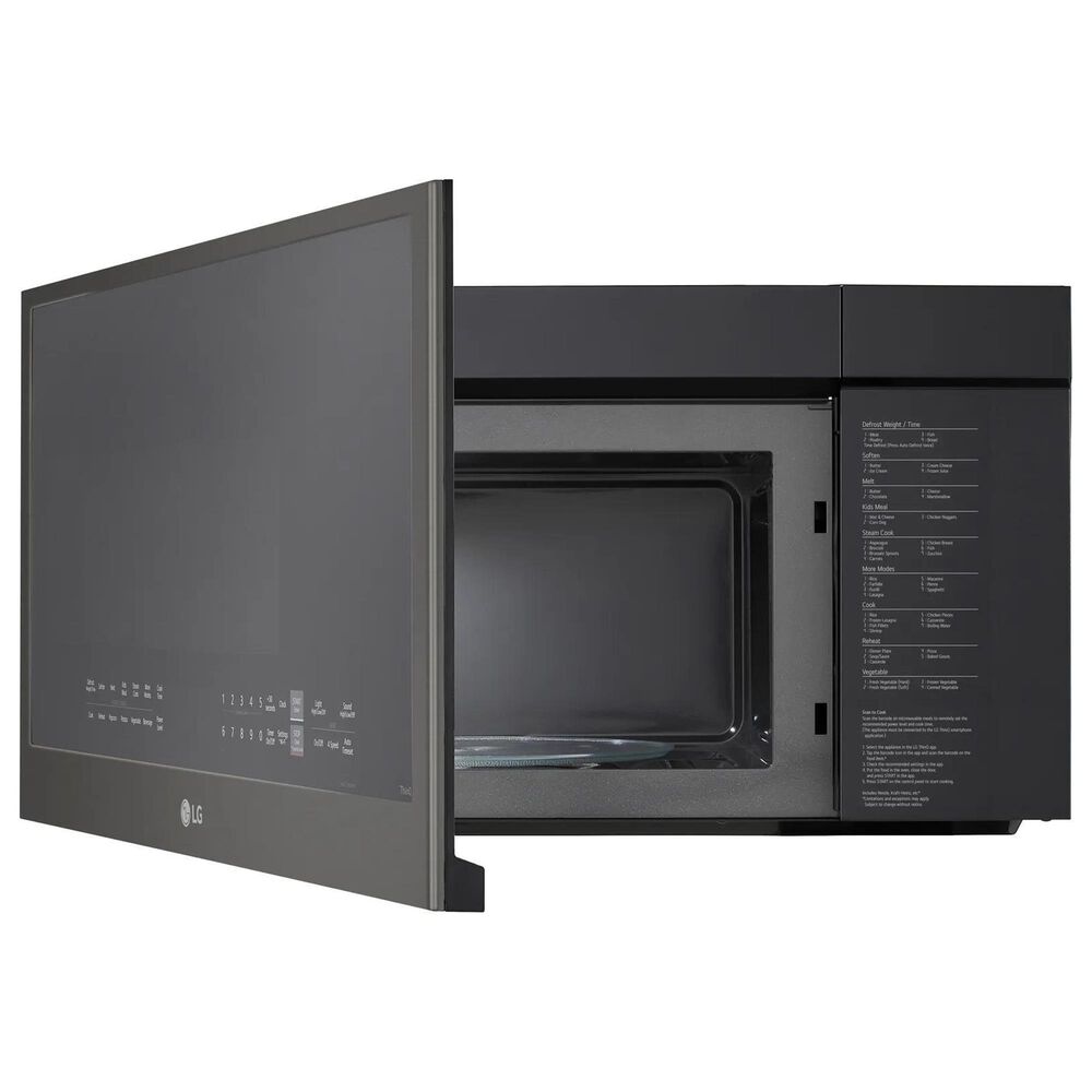 LG 2 Cu. Ft. Over-The-Range Microwave Oven in PrintProof Black Stainless Steel, , large