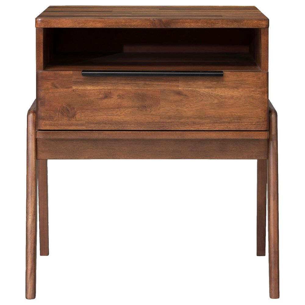 LH Imports Remix 1-Drawer Nightstand in Estelle Brown, , large