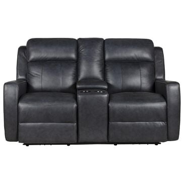 Bassett Norwood Power Reclining Loveseat in Slate, , large