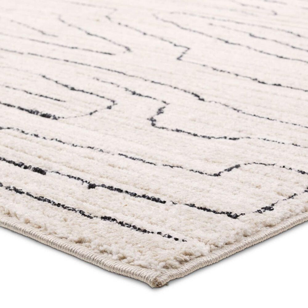 Jaipur Eva Newlyn 5&#39; x 8&#39; Morganite, Oatmeal, French Oak, Coconut Cream and Licorice Area Rug, , large