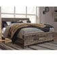 Ashley Derekson King Panel Bed in Two Tone Walnut and Gray, , large