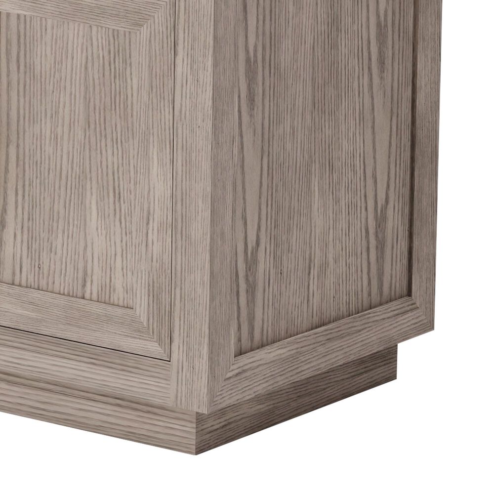 Lexora Home Abbey 80&quot; Double Bathroom Vanity in Grey Oak with 2 cm White Quartz Top and Rectangular Sinks, , large
