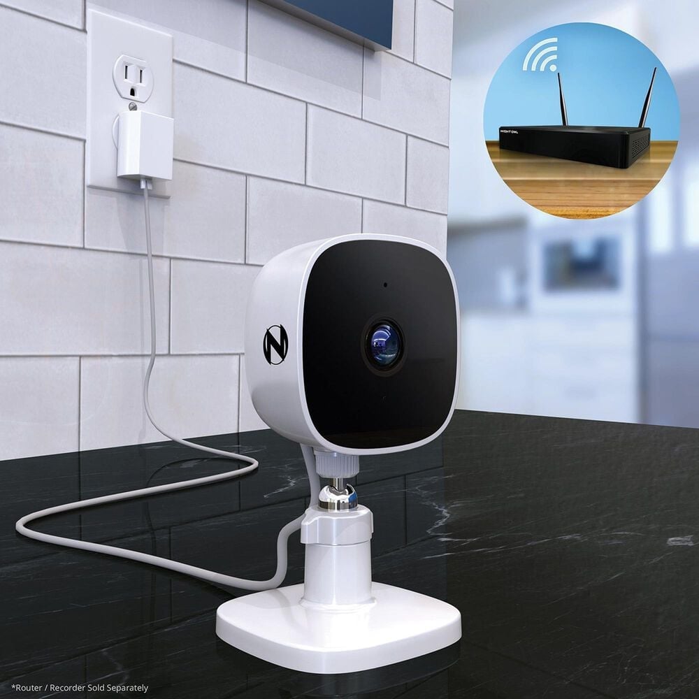 Night Owl Indoor Wi-Fi IP Plug In 1080p Deterrence Camera with 2-Way Audio - White, , large