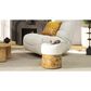 Jennifer Taylor Home Nebula Upholstered Ottoman in Ivory White, , large