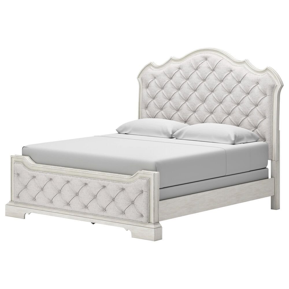 Millenium Arlendyne King Upholstered Bed in Antique White, , large