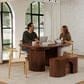 Transformer Table Round Dining Bench in Royal Walnut, , large