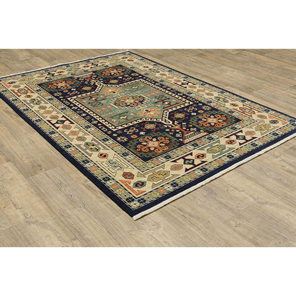 Oriental Weavers Lilihan Medallion 041H6 7&#39;10&quot; x 10&#39;10&quot; Blue Area Rug, , large