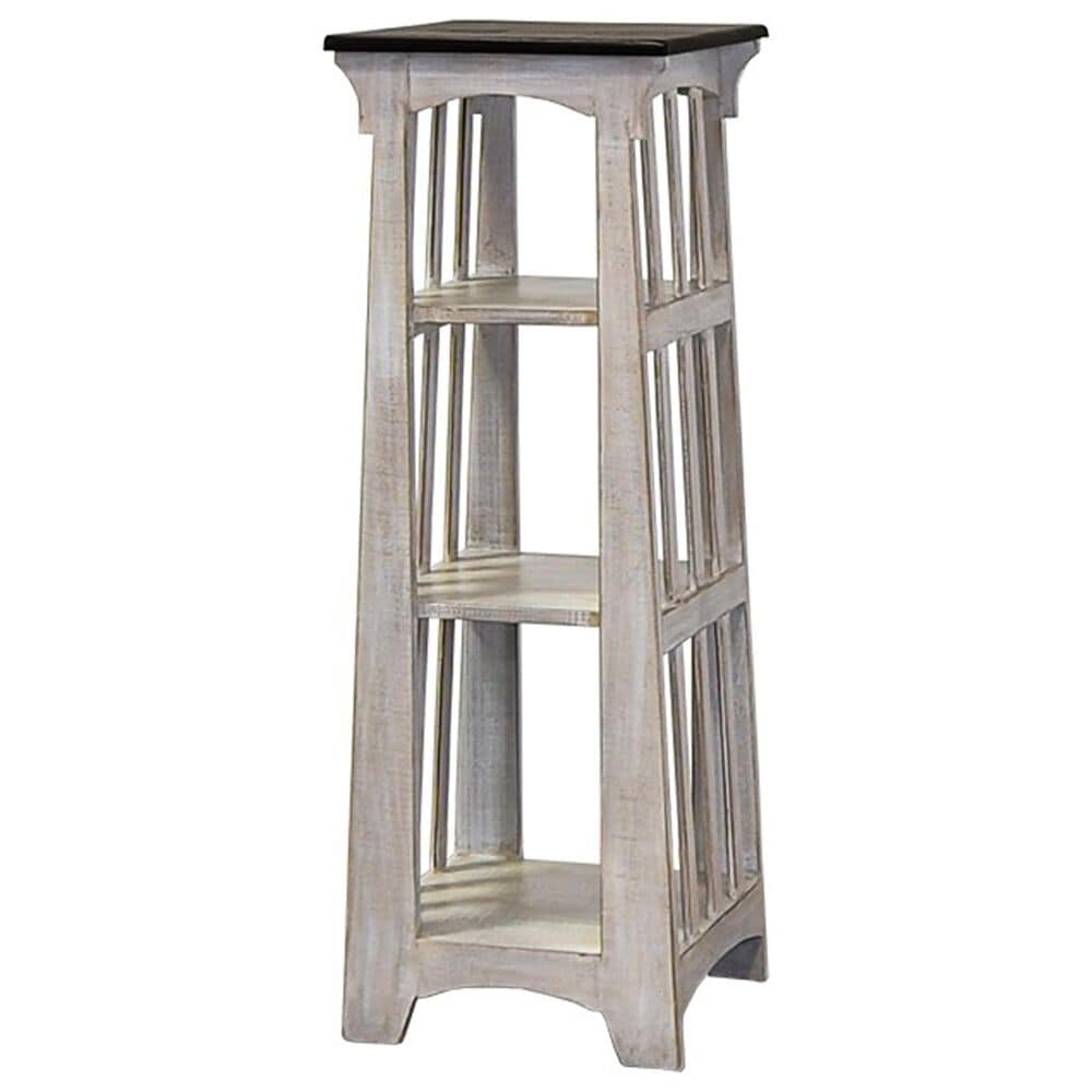Rustic Imports Large Tower Accent Table in Castello Gray and Brown, , large
