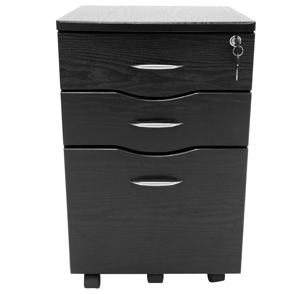 Rta Products Rolling Storage and File Cabinet in Espresso, , large