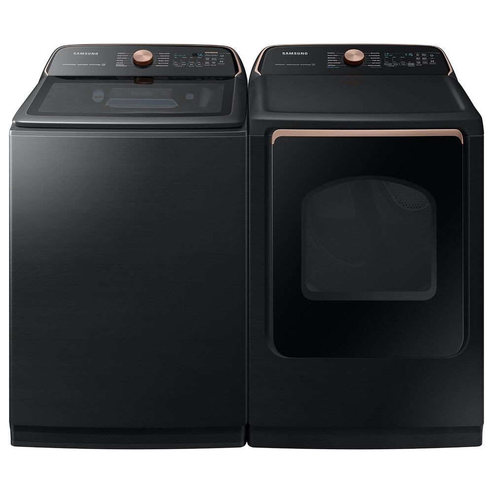 Samsung 7.4 Cu. Ft. Smart Electric Dryer with Steam in Brushed Black, , large