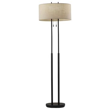 Adesso Duet Floor Lamp in Antique Bronze, , large