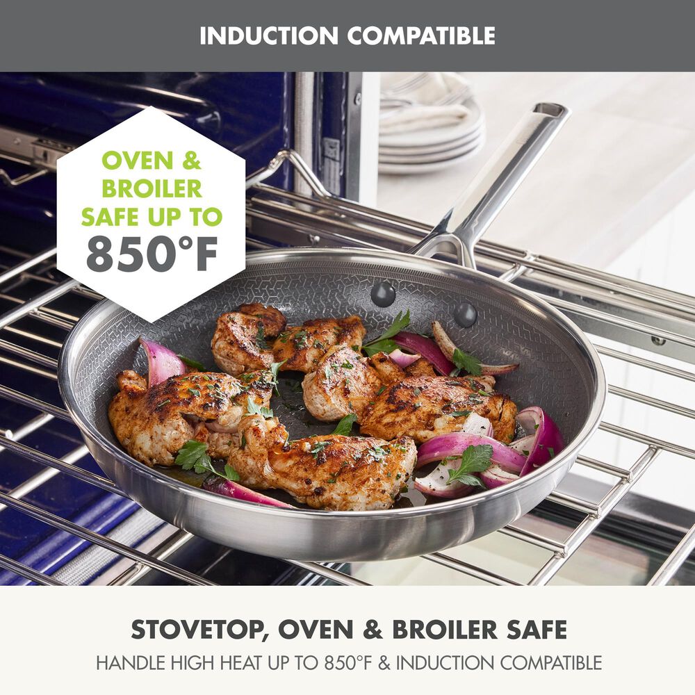 Green Pan Apex Hybrid 12" Non-Stick Ceramic Frypan with Lid in Stainless Steel, , large