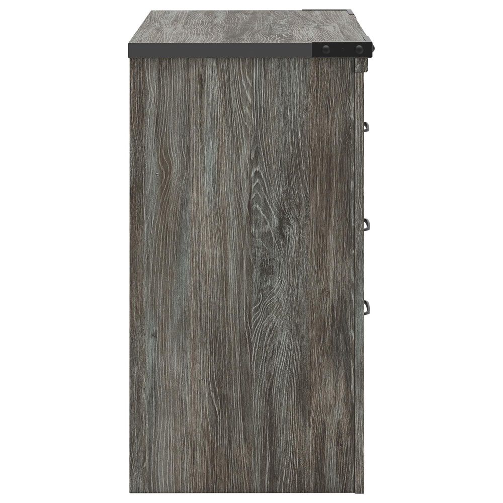 Ashley Frandern 5-Piece Twin Bookcase Storage Bedroom Set in Rustic Warm Gray, , large
