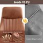 HOMLUX High Back Ergonomic Office Chair with Suede Leather in Brown, , large