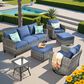 HOMLUX 6-Piece Patio Conversation Set in Denim Blue, , large
