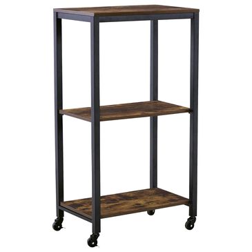 Ashley Bevinfield Bar Cart in Antiqued Brown and Black, , large