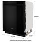 Whirlpool 24" Built-In Bar Handle Dishwasher with 47 Decibel in Black, , large