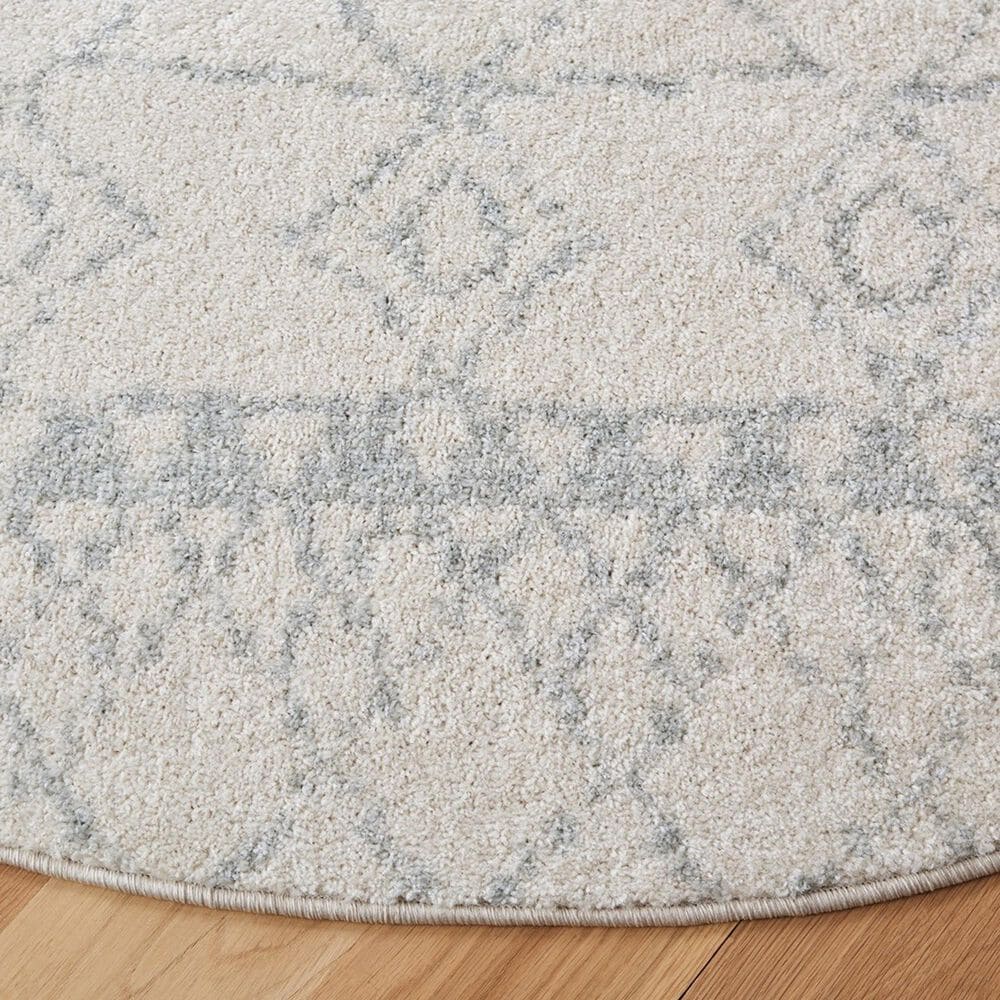 Safavieh Tulum 5&#39; Round Ivory and Light Grey Area Rug, , large