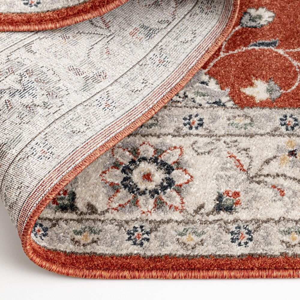 Central Oriental Minerva Maneli Spice and Alabaster 2&#39;3&quot; x 7&#39;7&quot; Runner, , large