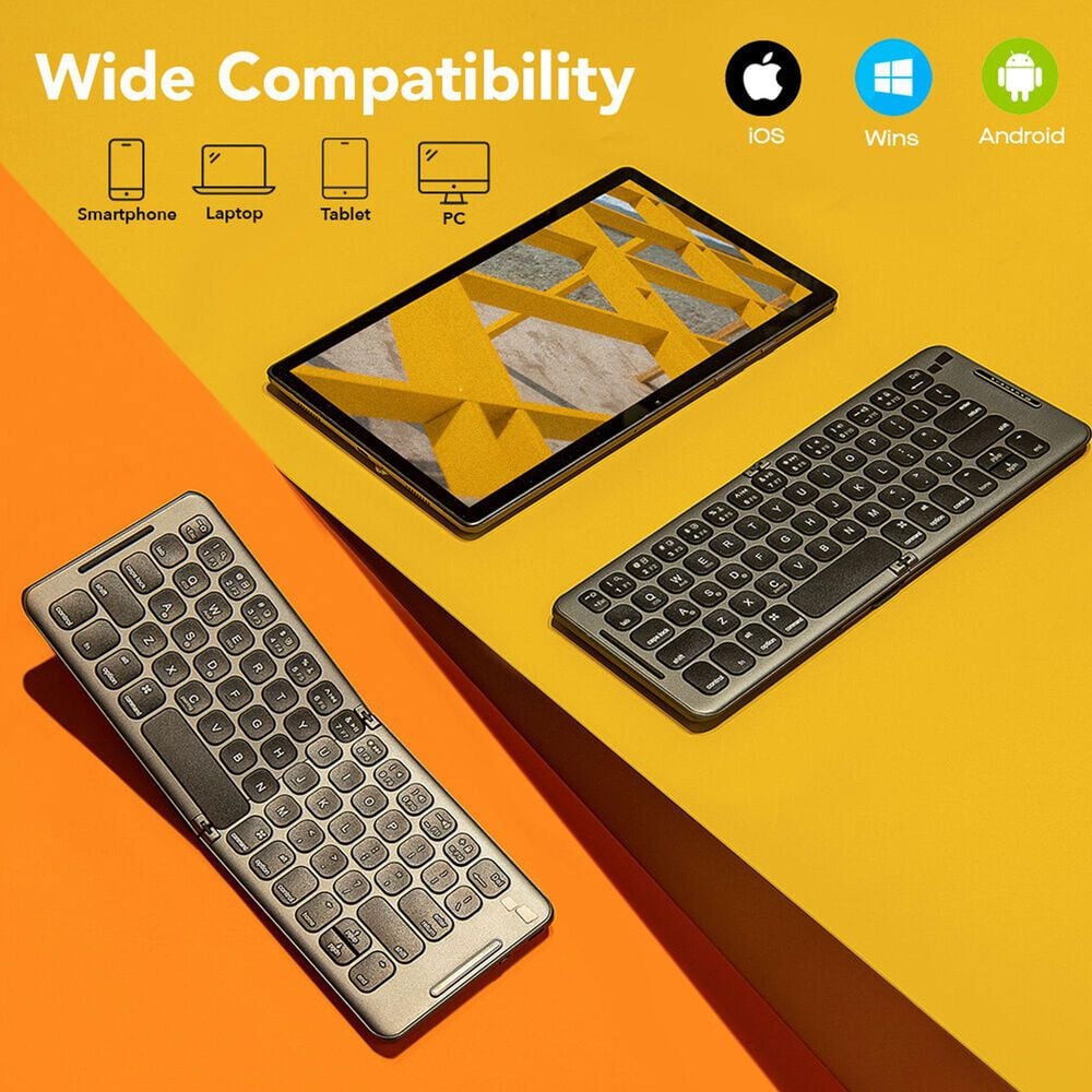 Mobile Pixels Folding Keyboard in Gunmetal Gray, , large