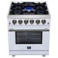 Forno Massimo 30" Freestanding Gas Range in White, , large