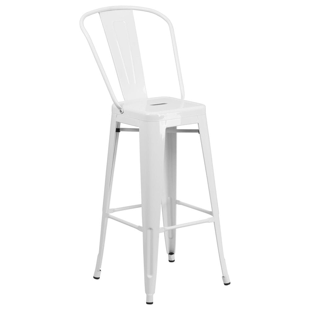 Flash Furniture 30" Barstool in White, , large