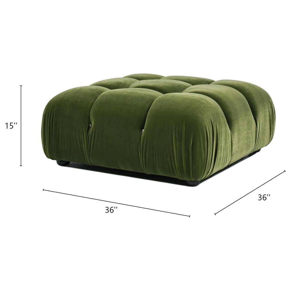 Jennifer Taylor Home Marcel Cocktail Ottoman in Olive Green, , large
