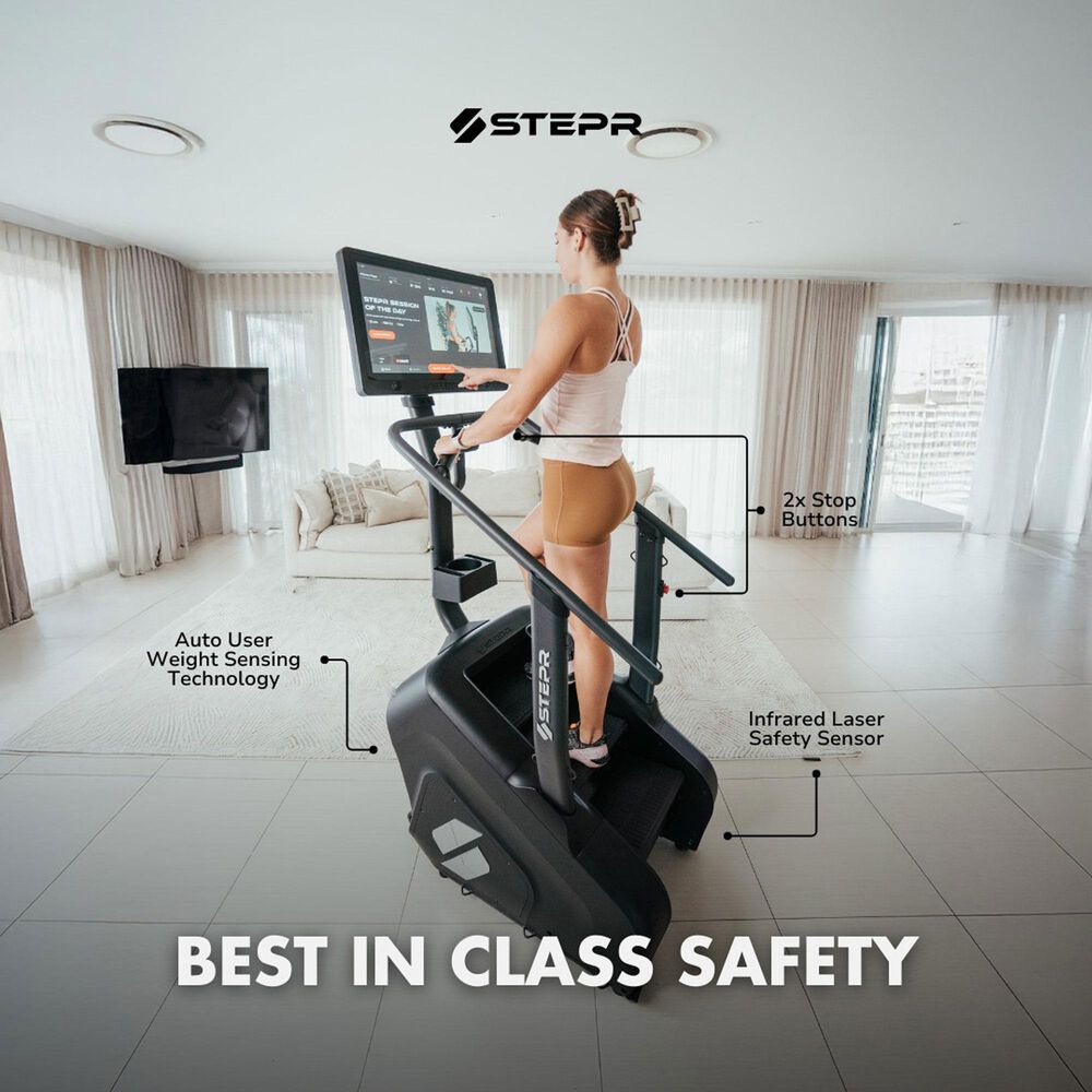 STEPR Classic Stair Climber with LED Console in Black, , large